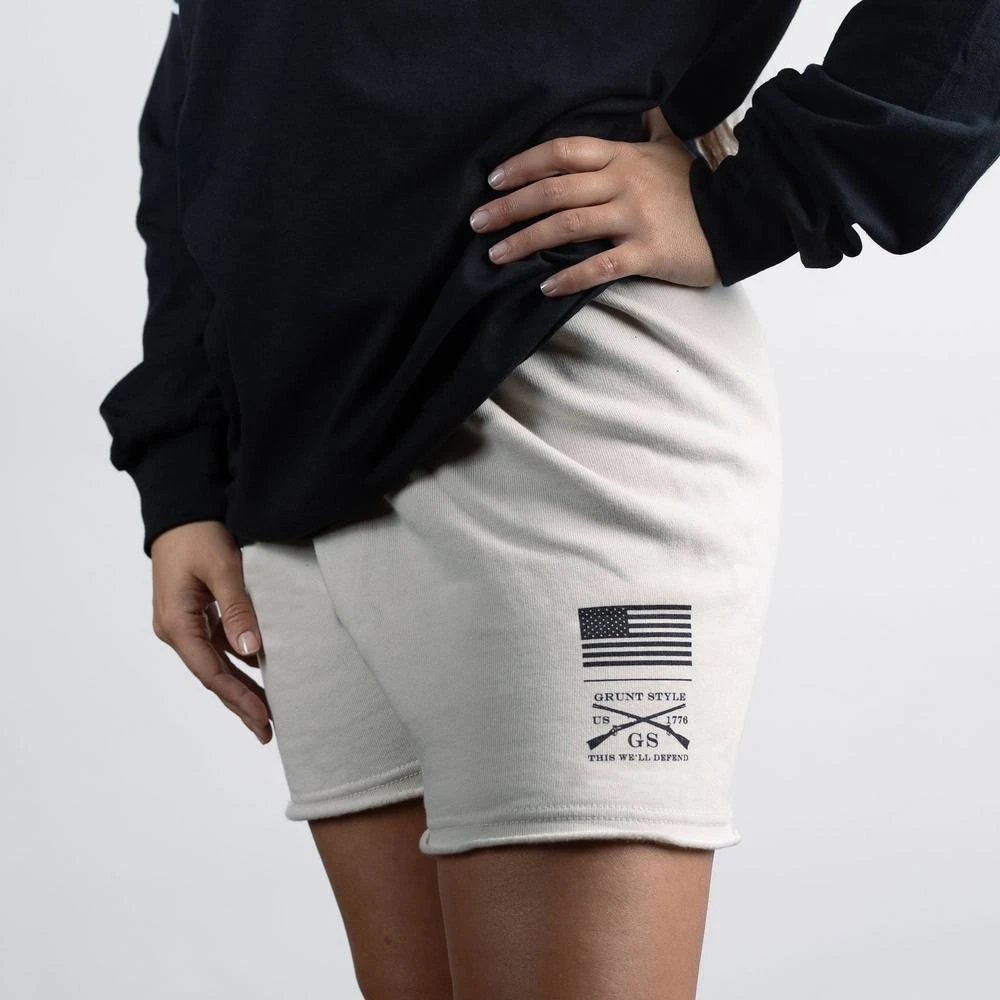 Women's R&R Fleece Shorts - Sand - Image 3