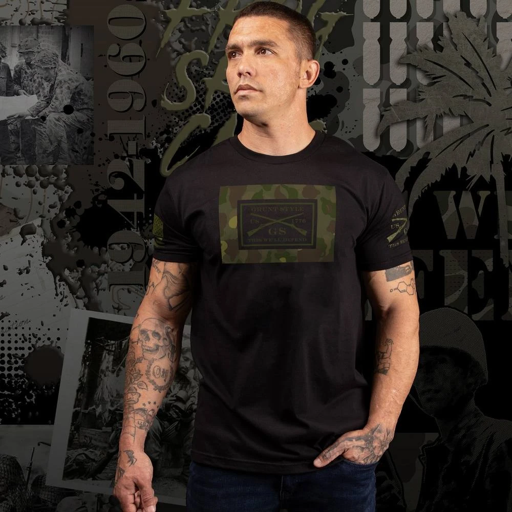 Frog Skin Forest Logo T-Shirt - Black - Image 2