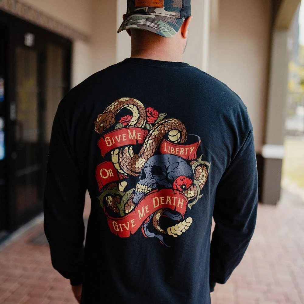 Liberty Or Death Long Sleeve - Black - Image 2