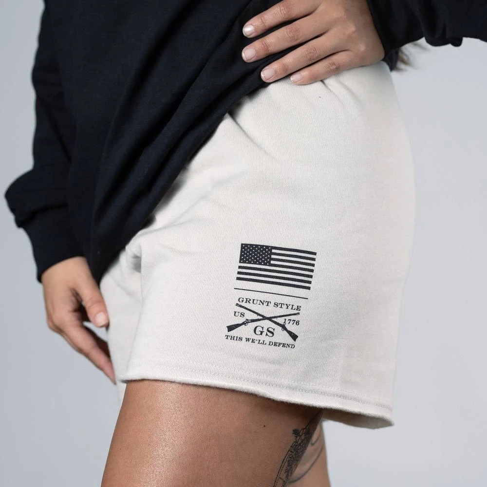 Women's R&R Fleece Shorts - Sand - Image 2