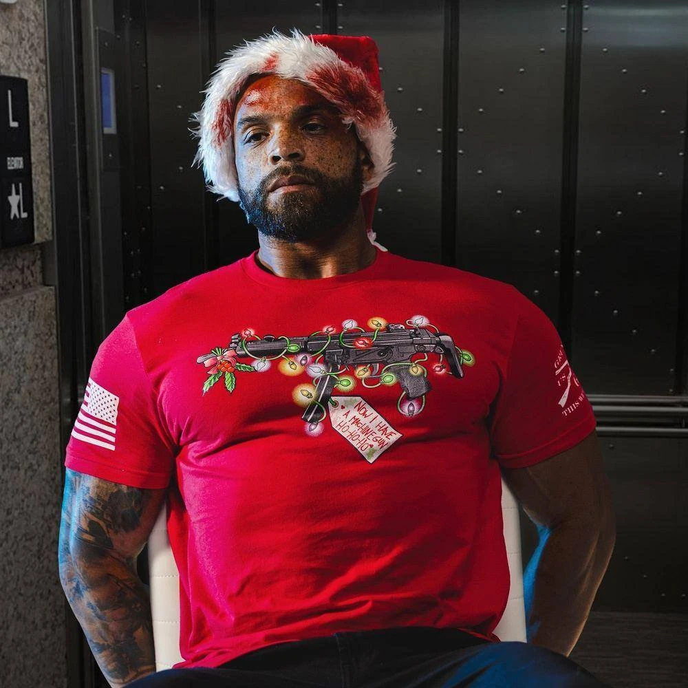 Now I Have A Machine Gun T-Shirt - Red - Image 4