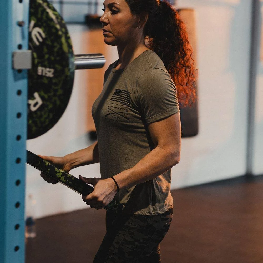 Women's Strength Through Suffering Relaxed Fit T-Shirt - Olive Triblend - Image 2