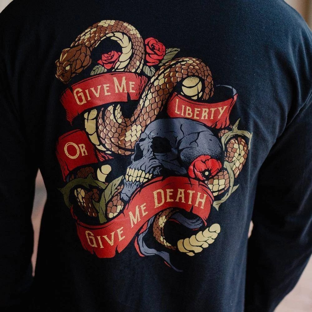 Liberty Or Death Long Sleeve - Black - Image 3