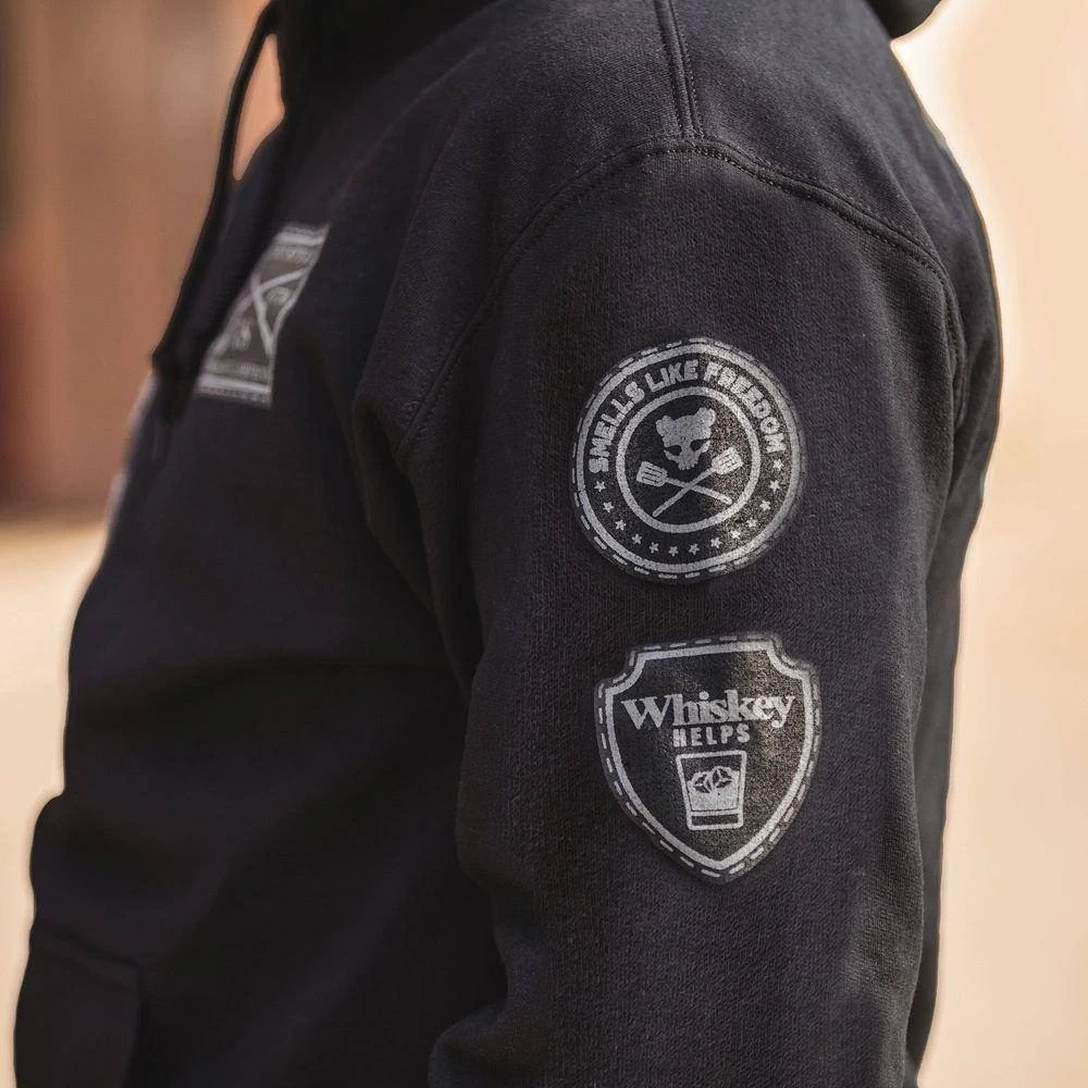 Patriot Patch Hoodie - Black - Image 4