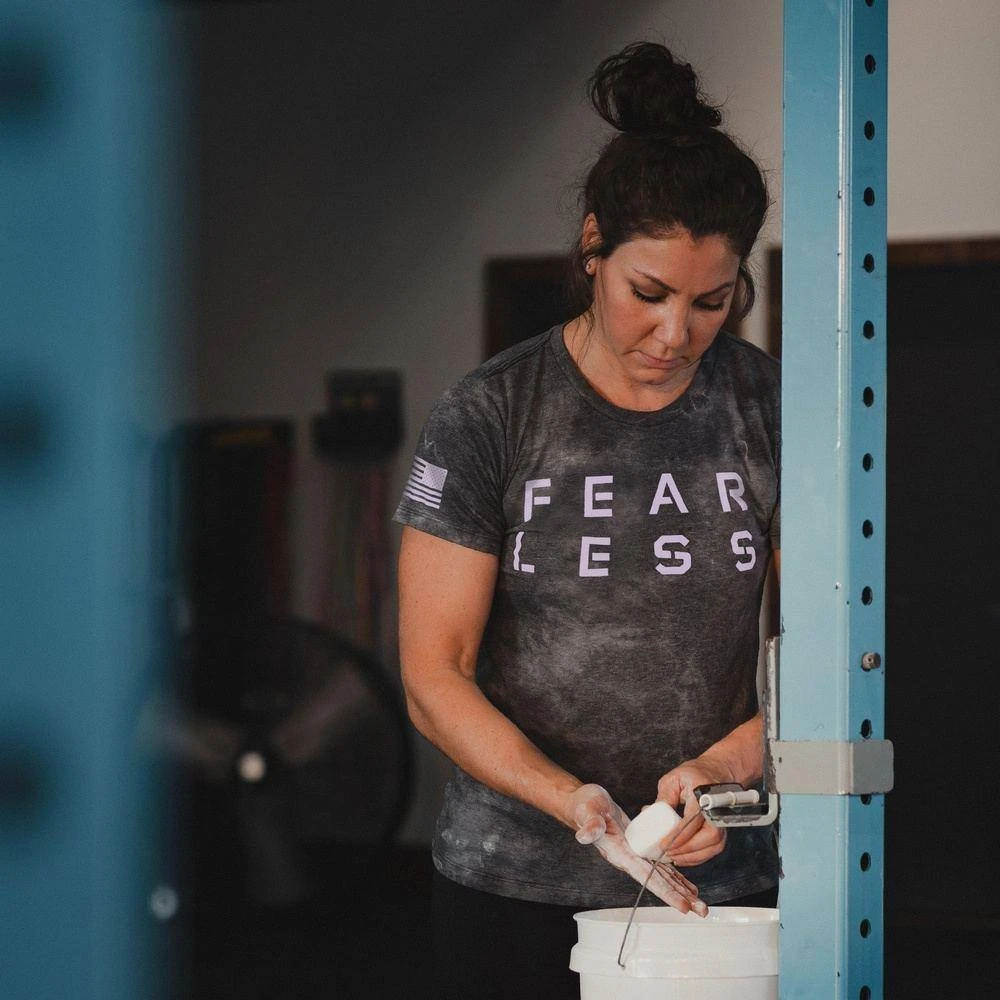 Women's Fear Less Slim Fit T-Shirt - Black Wash