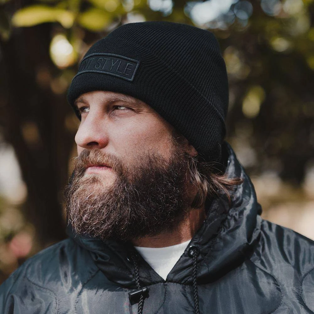 Accessories Name Tape Black Cuffed Beanie - Image 4