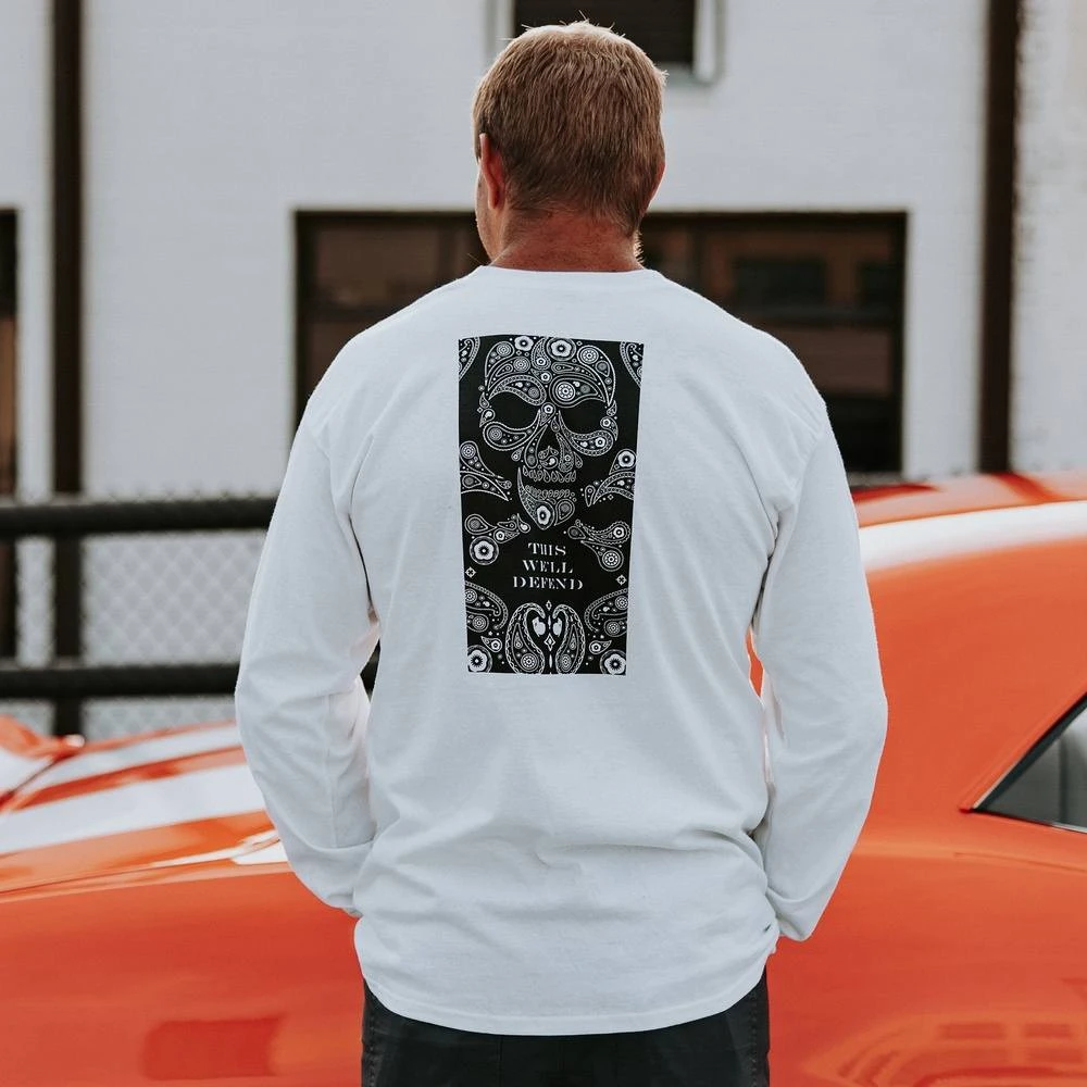 Death Paisley Long Sleeve - White - Image 4