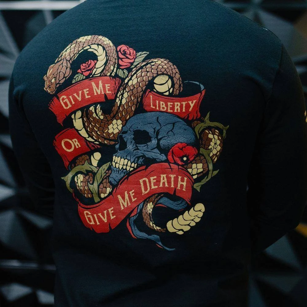 Liberty Or Death Long Sleeve - Black - Image 4