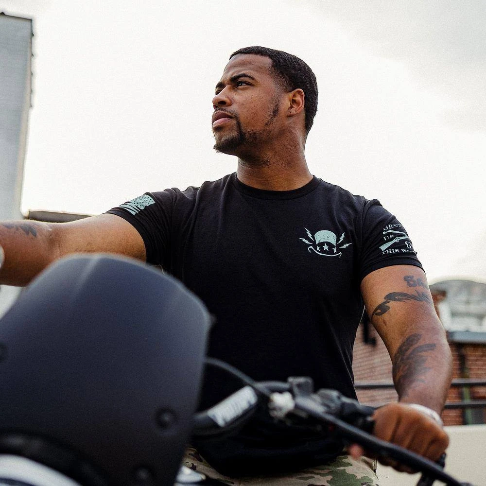 Uncle Sam Freedom Rider T-Shirt - Black - Image 6