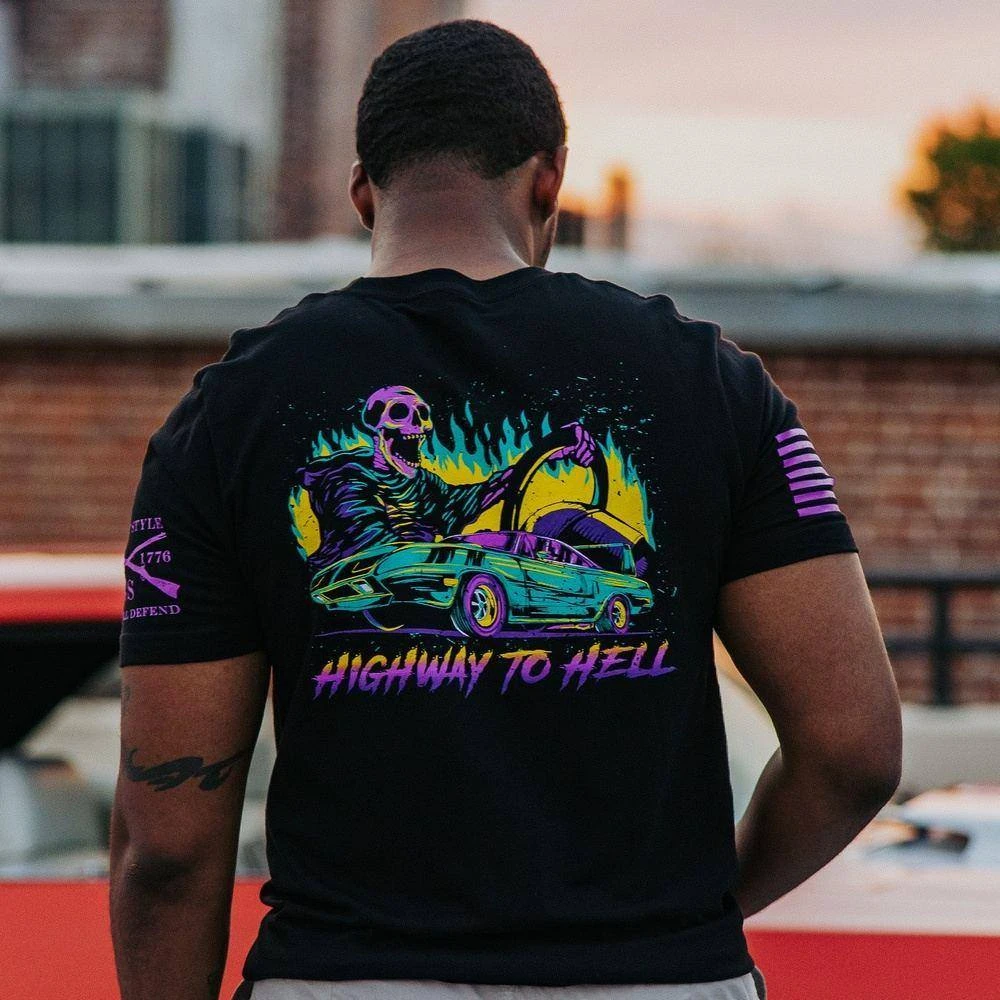 Highway To Hell T-Shirt - Black - Image 6