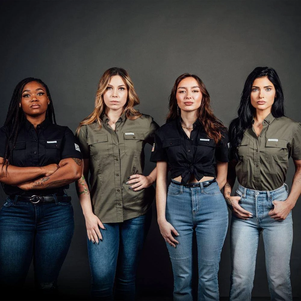 Women's Garage Button Down - Military Green - Image 6