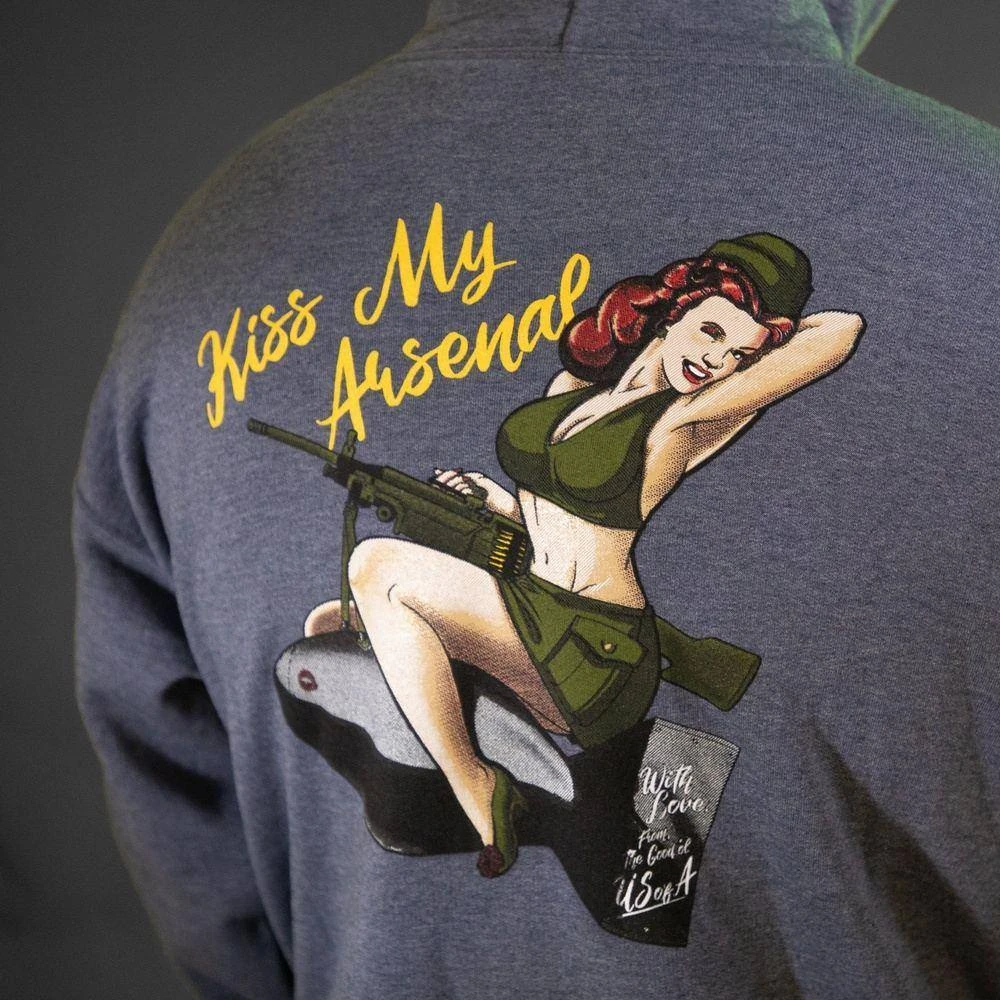 Kiss My Arsenal Hoodie - Indigo - Image 2