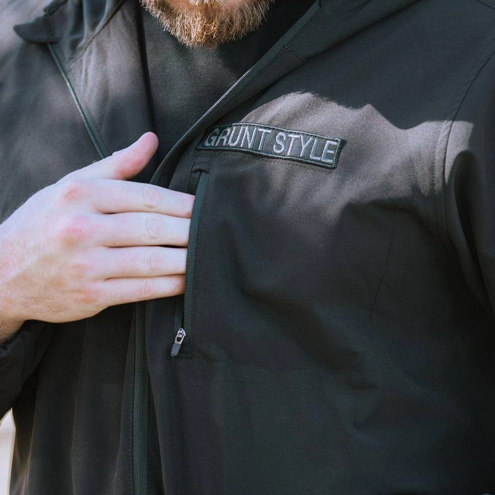 Garrison Hooded Windbreaker - Black - Image 4