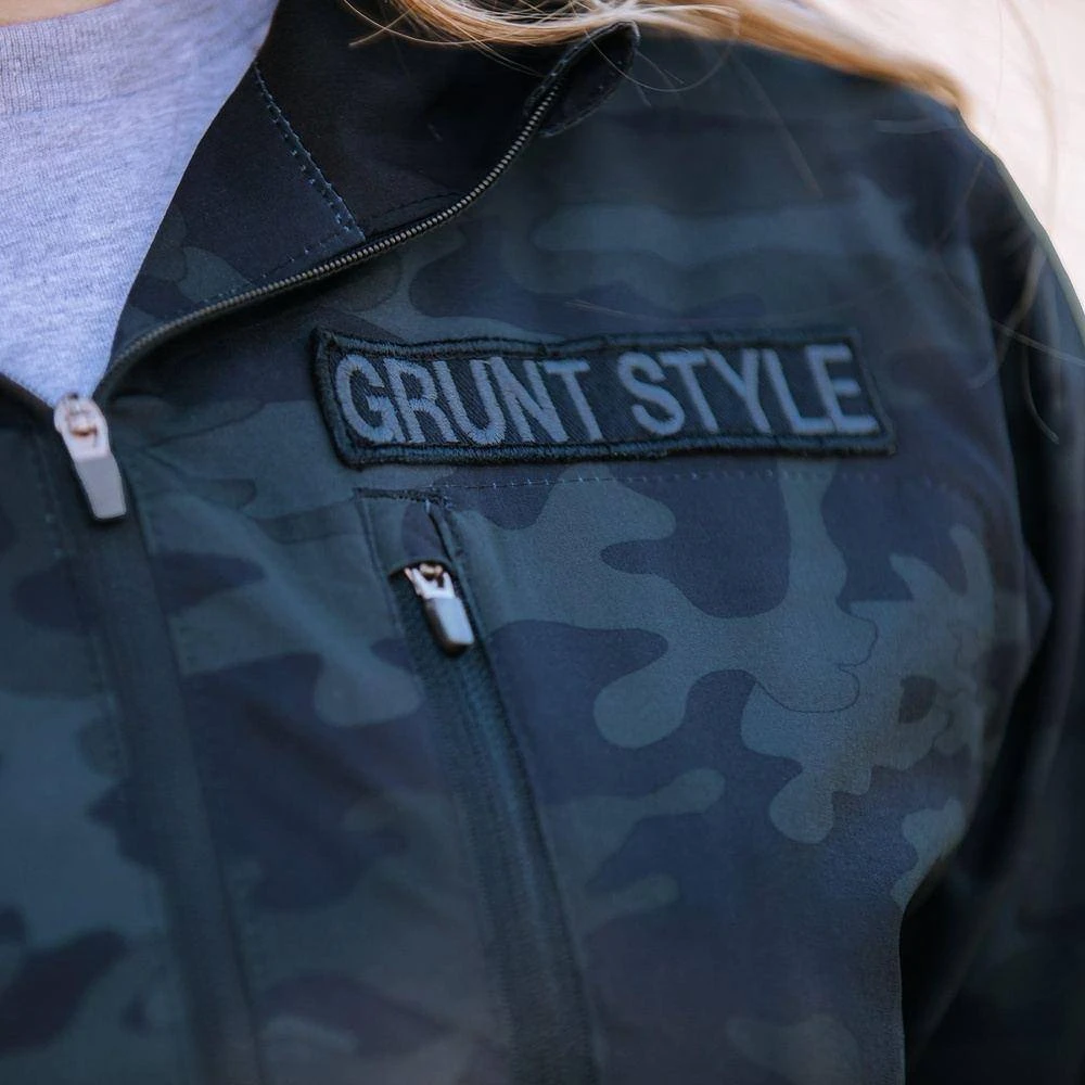 Garrison Hooded Windbreaker - Black Camo - Image 4