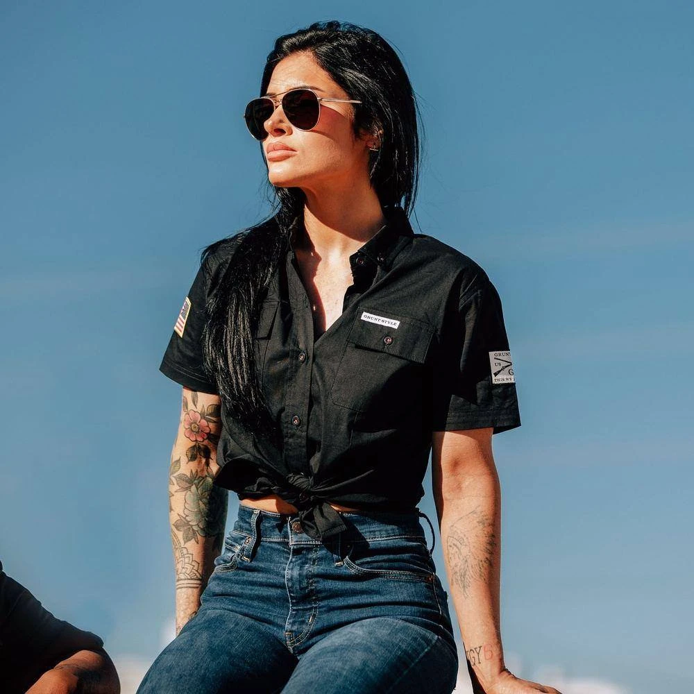 Women's Garage Button Down - Black - Image 7