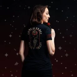 Women's Death Rose T-Shirt - Black