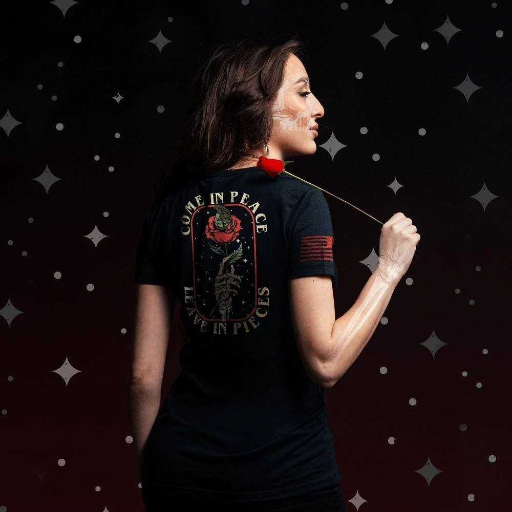 Women's Death Rose T-Shirt - Black - Image 3