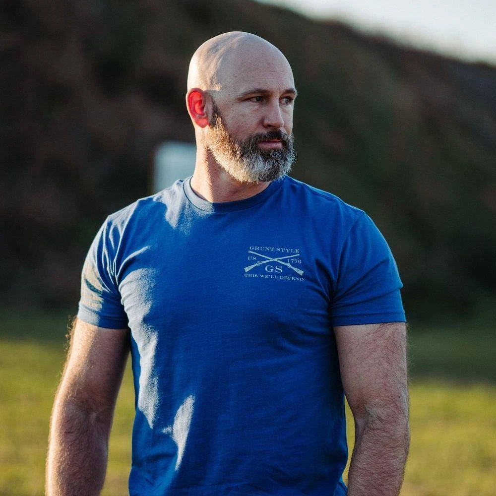 Grunt Style Stars & Bars T-Shirt - Royal - Image 5