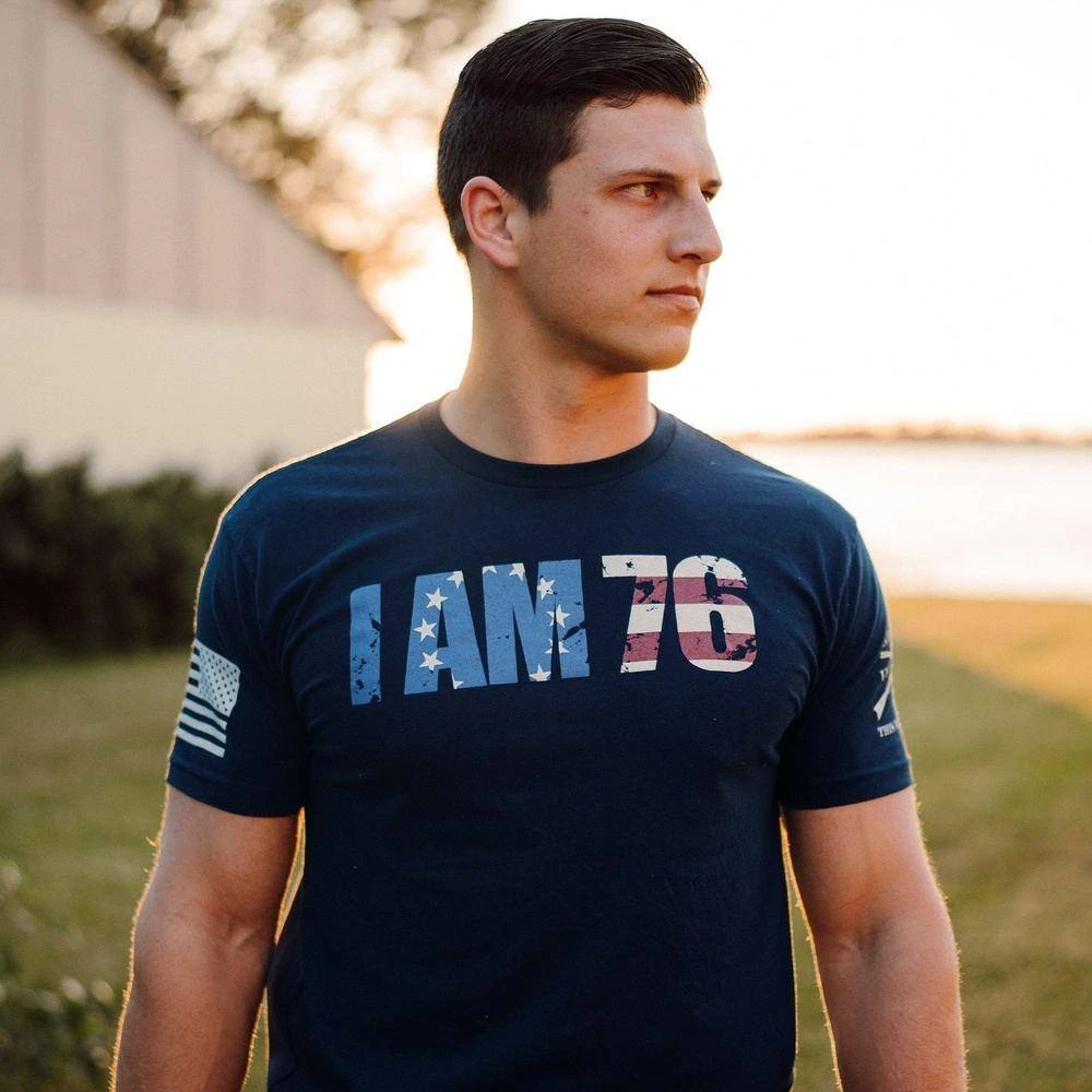 I AM 76 T-Shirt - Midnight Navy - Image 2