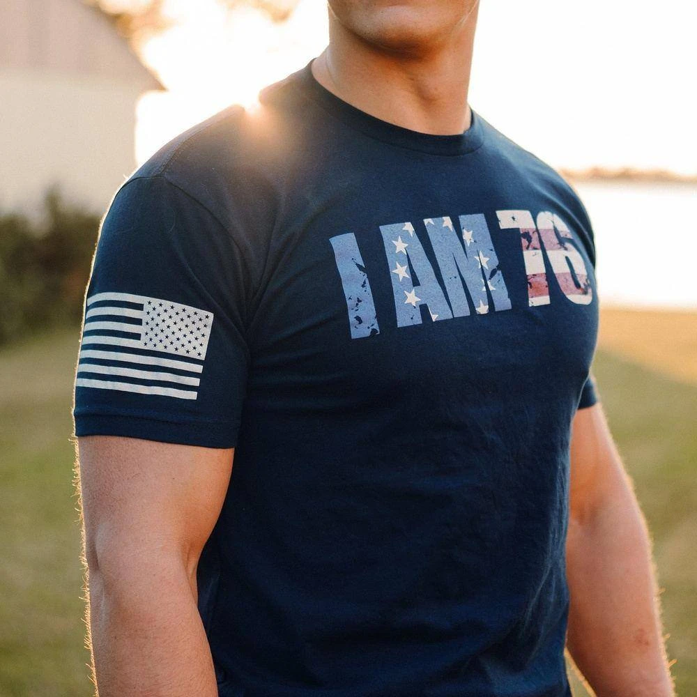 I AM 76 T-Shirt - Midnight Navy - Image 4