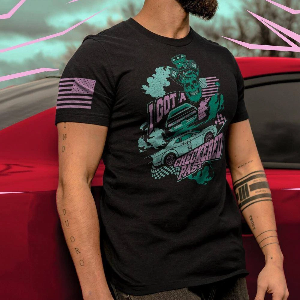 Checkered Past T-Shirt - Black - Image 2