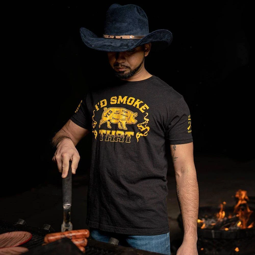 I'd Smoke That T-Shirt - Black - Image 4