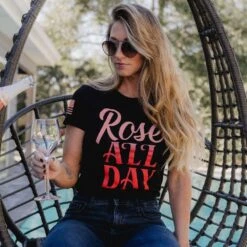 Women's Rosé All Day Slim Fit T-Shirt - Black
