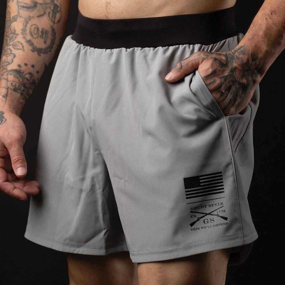 Men's Training Shorts - Gray - Image 3