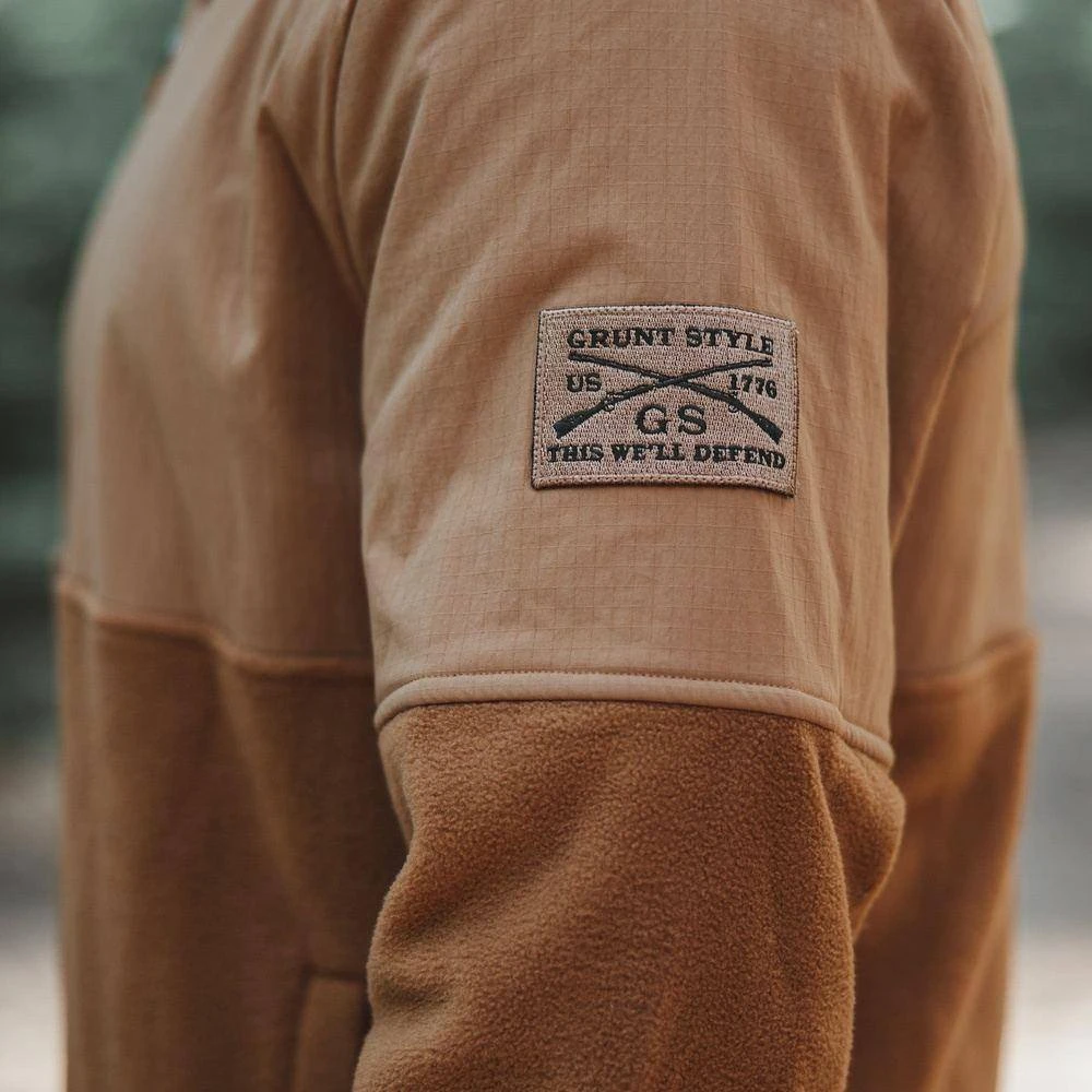 Men's Ripstop Hybrid Fleece Full-Zip Jacket - Coyote - Image 4