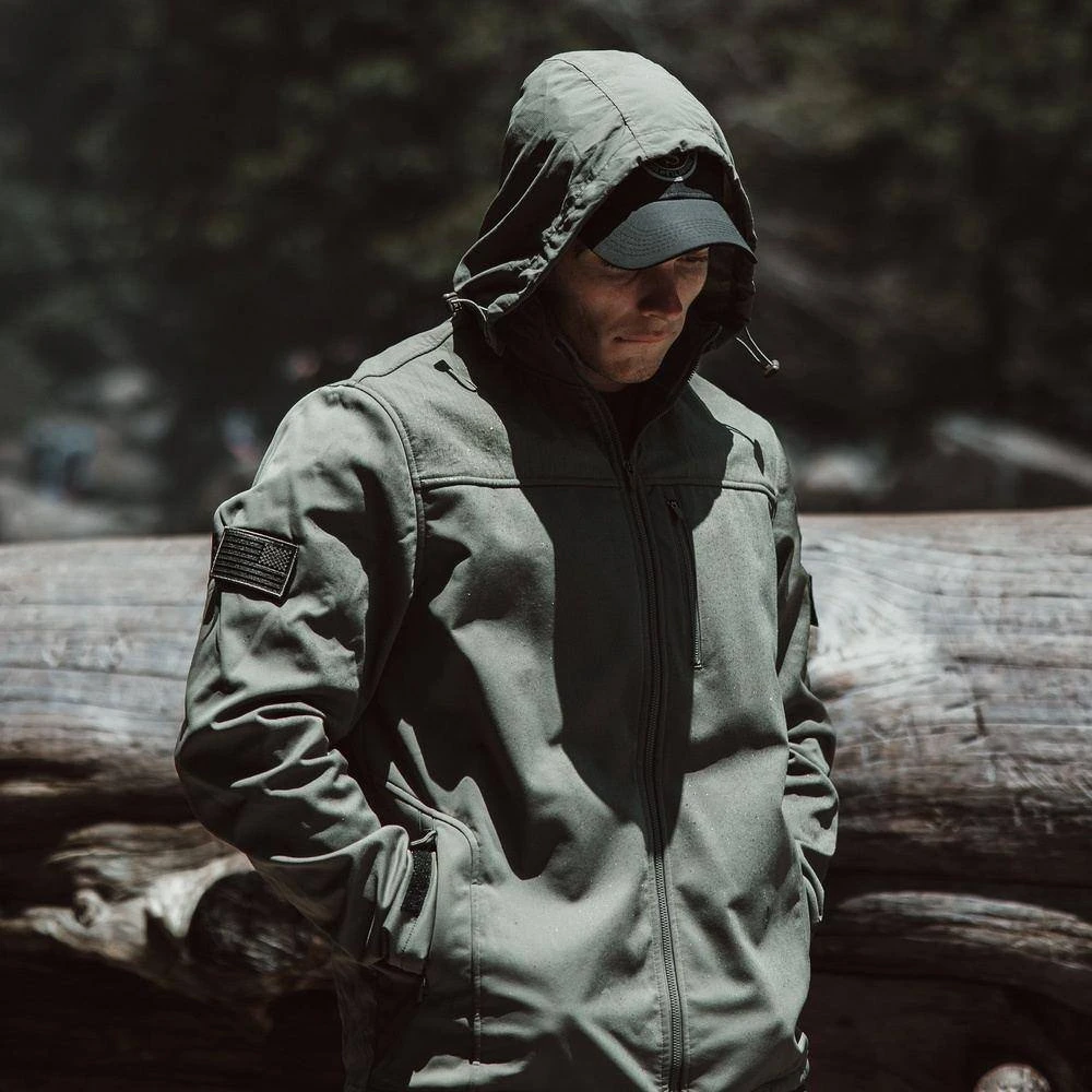 Men's Mission Ready Soft Shell Jacket - Military Green - Image 6