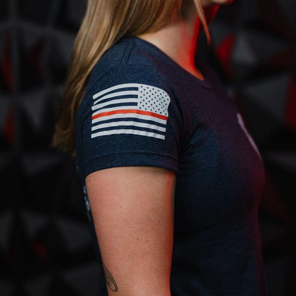 Women's Wherever Flames May Rage Slim Fit T-Shirt - Midnight Navy - Image 7