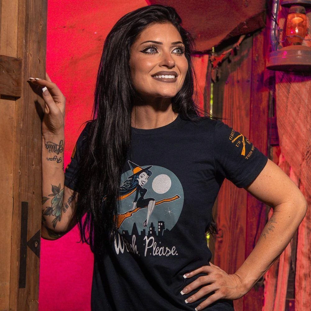 Women's Witch, Please Slim Fit T-Shirt - Midnight Navy - Image 4
