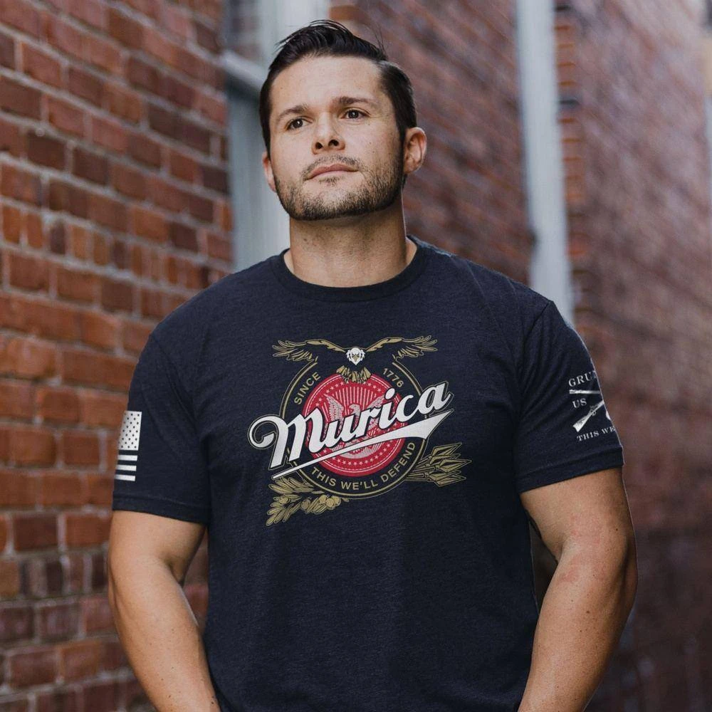 Murica Brewing T-Shirt - Midnight Navy - Image 2