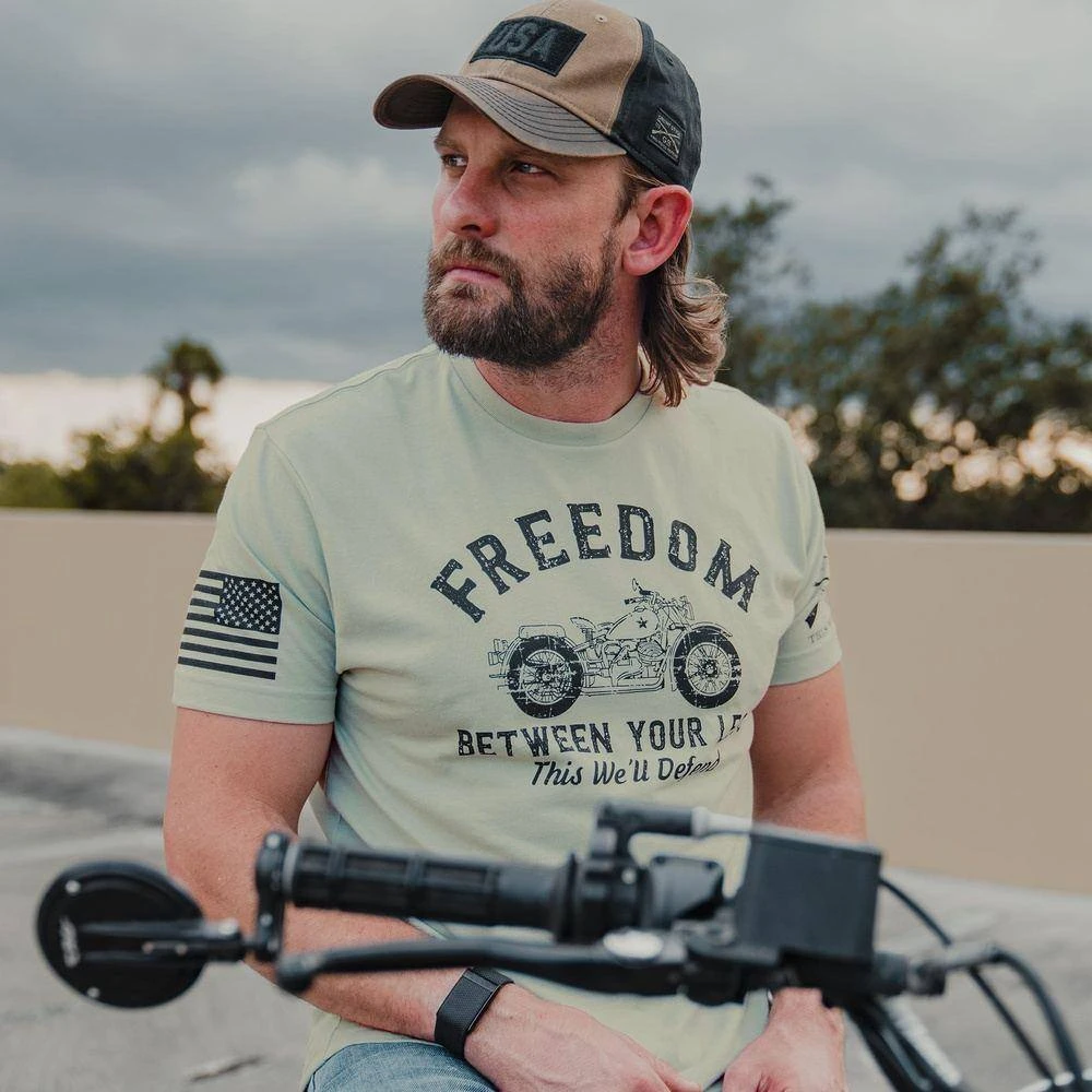 Freedom Between Your Legs T-Shirt - Light Sage - Image 4