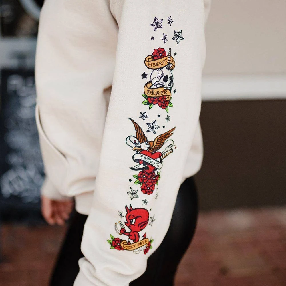 Freedom Ink Hoodie - Sand - Image 5