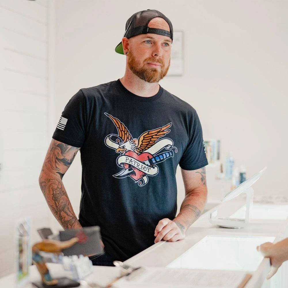 Patriot Ink T-Shirt - Black - Image 3