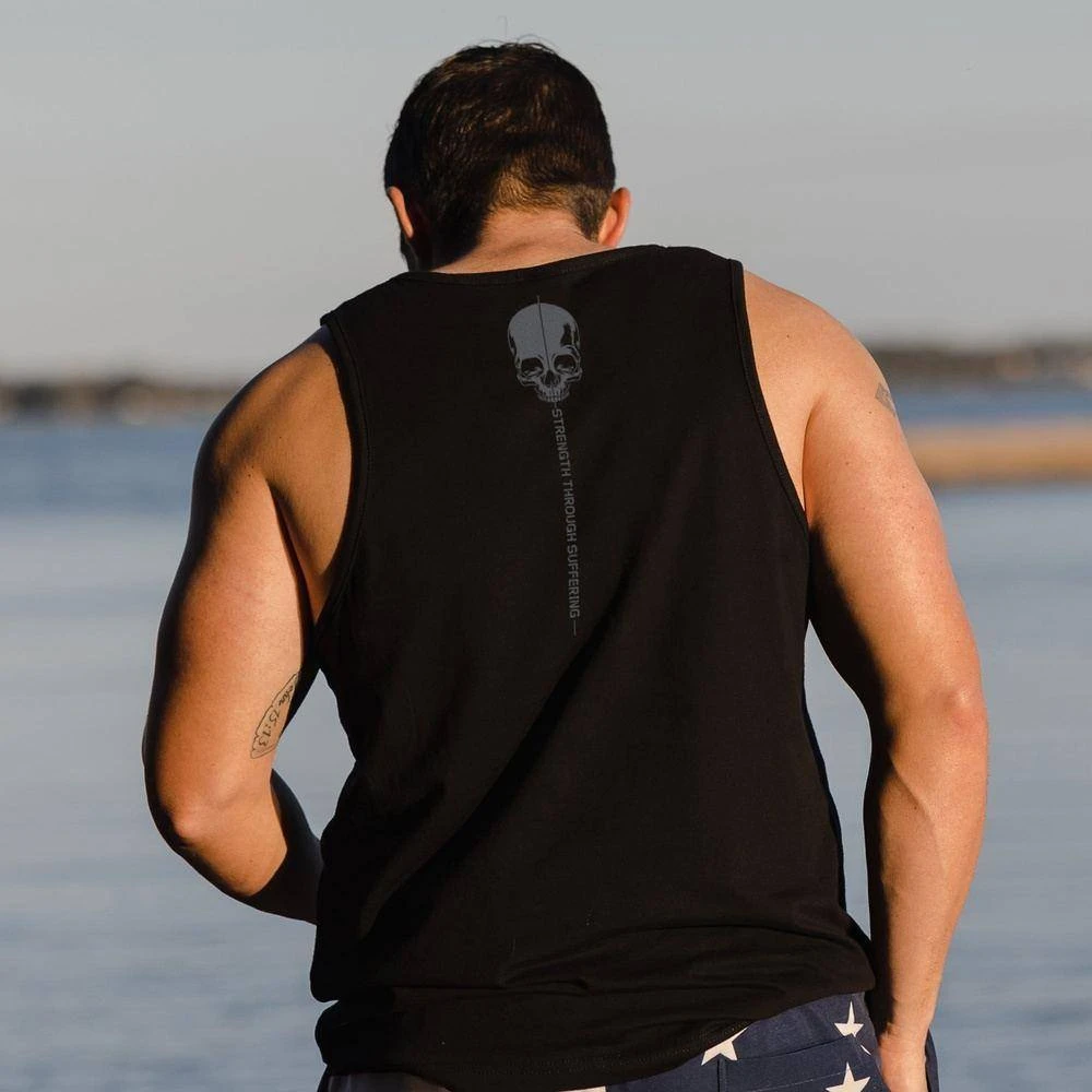 Men's Strength Through Suffering Tank - Black - Image 2