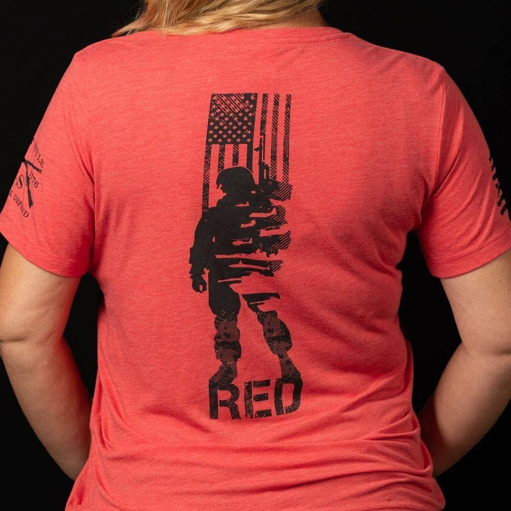 Women's R.E.D. All Forces Relaxed Fit Tee - Red - Image 5