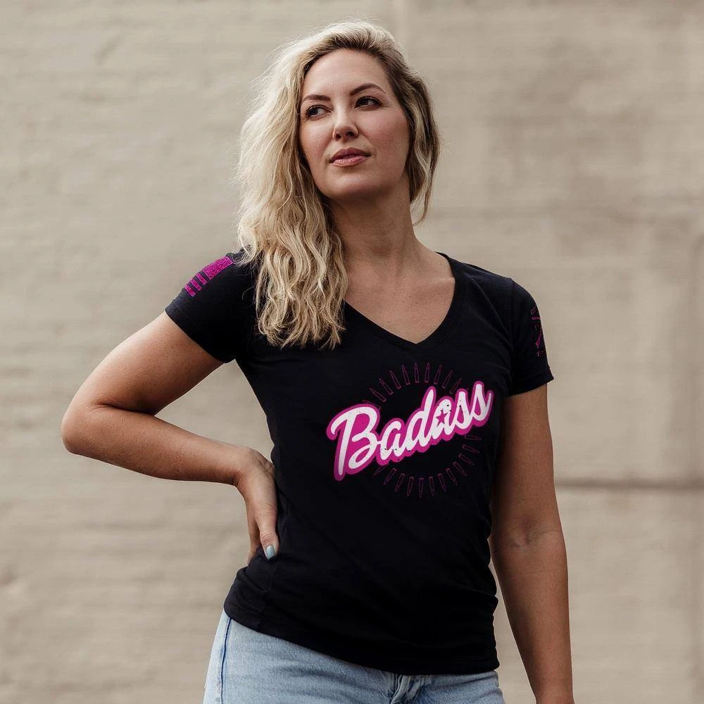 Women's Badass V-Neck - Black