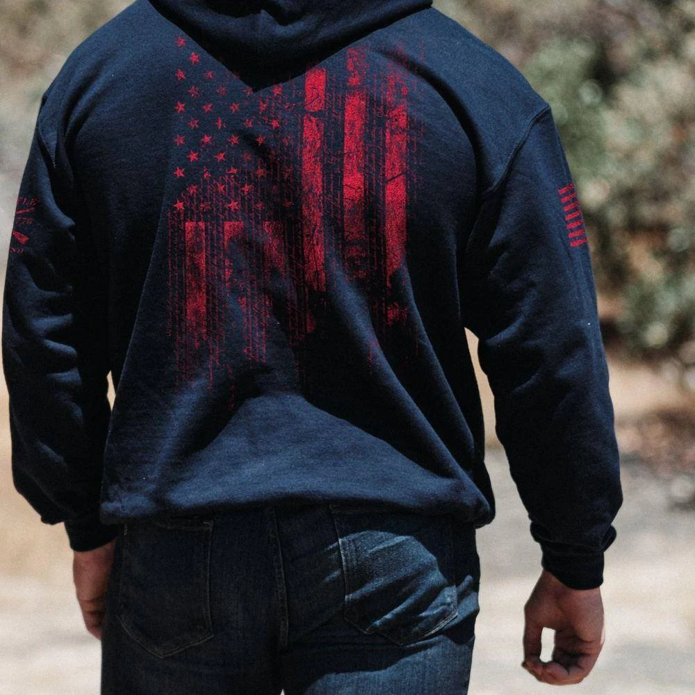 1776 Flag Hoodie - Navy - Image 2