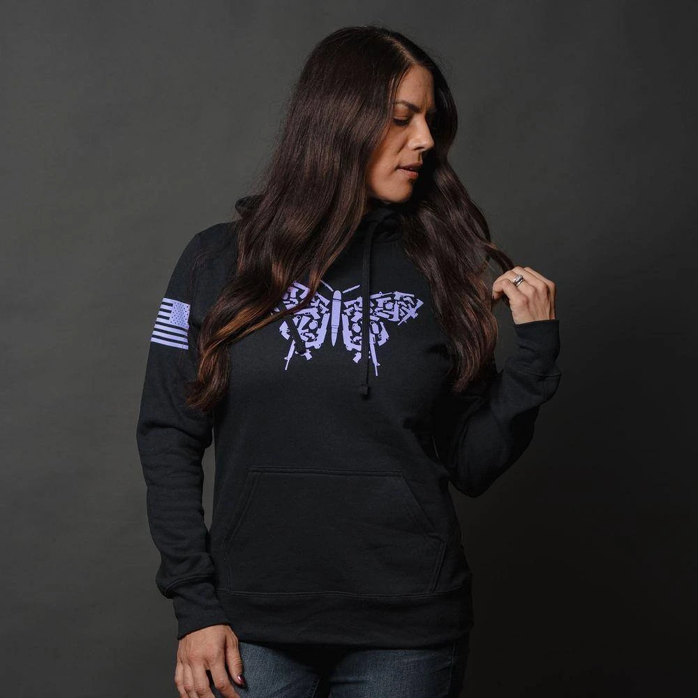 Women's 2A Butterfly Hoodie - Black - Image 2