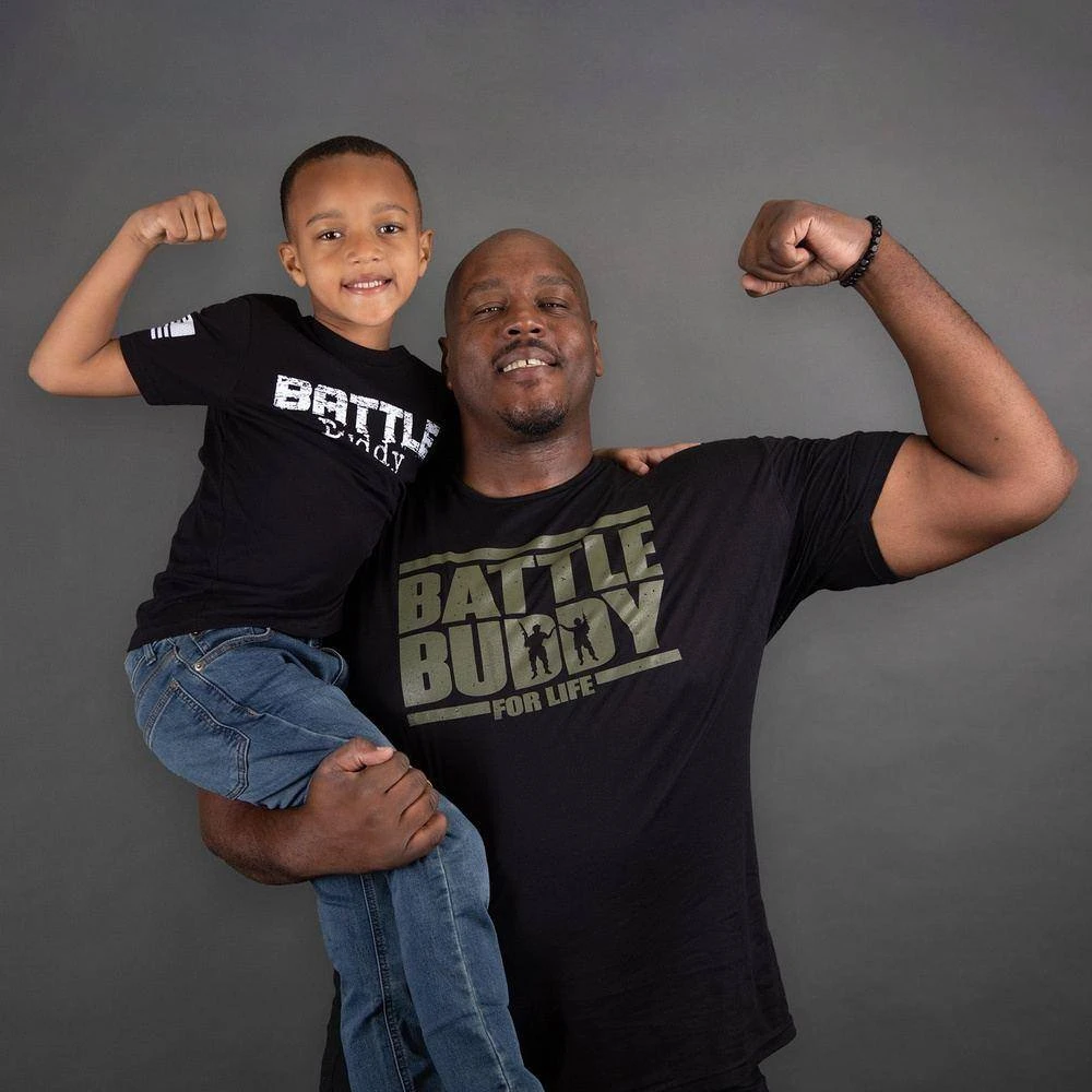 Battle Buddy For Life T-Shirt- Black - Image 2