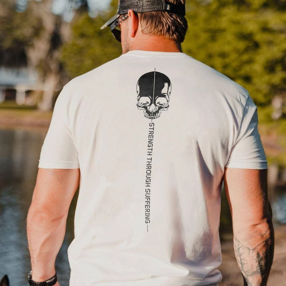 Strength Through Suffering T-Shirt - White - Image 2