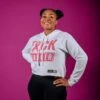 Women's F*ck Cancer Cropped Hoodie - White