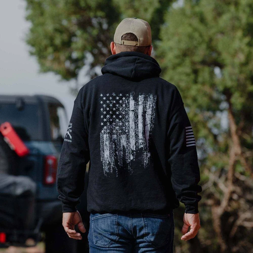 1776 Flag Hoodie - Black - Image 2