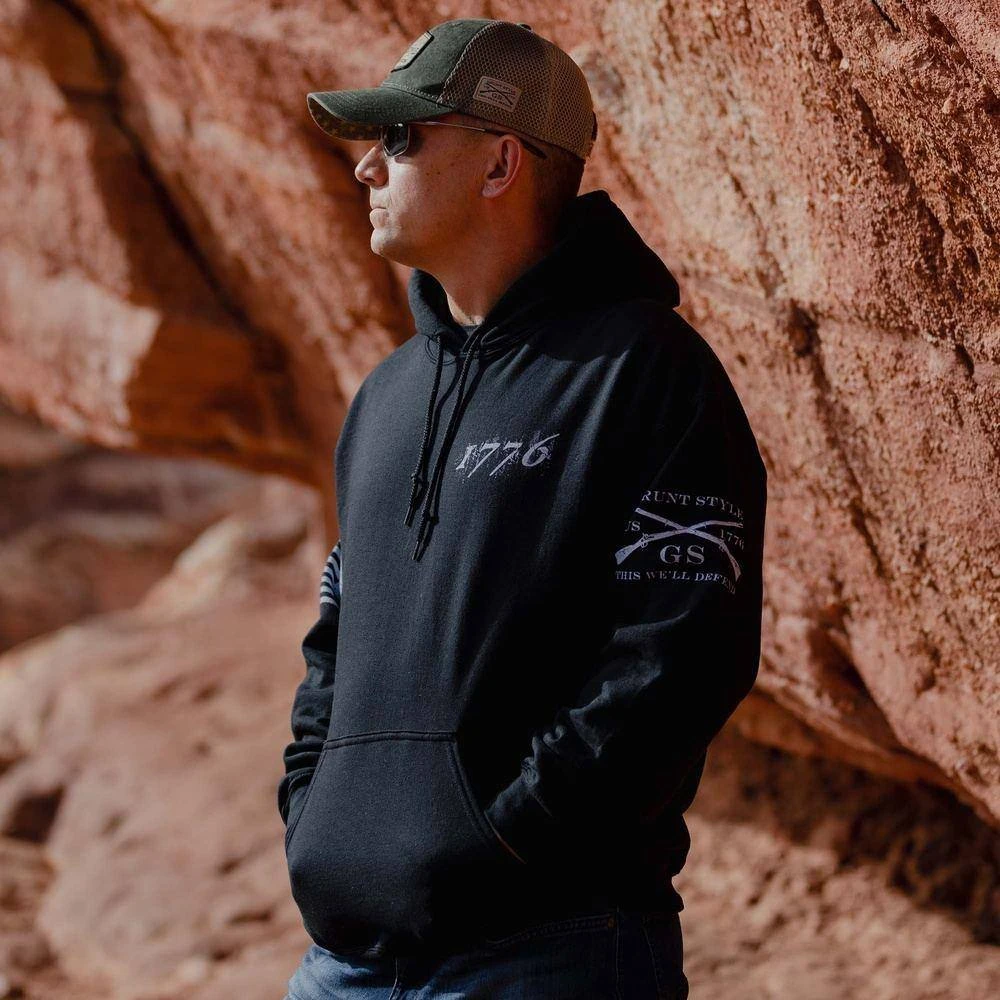 1776 Flag Hoodie - Black - Image 3