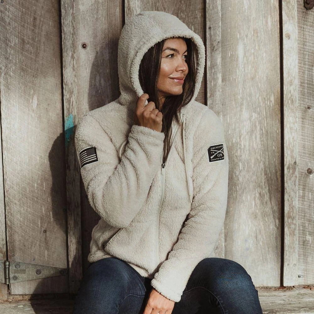 Women's Sherpa Jacket - Oatmeal - Image 7