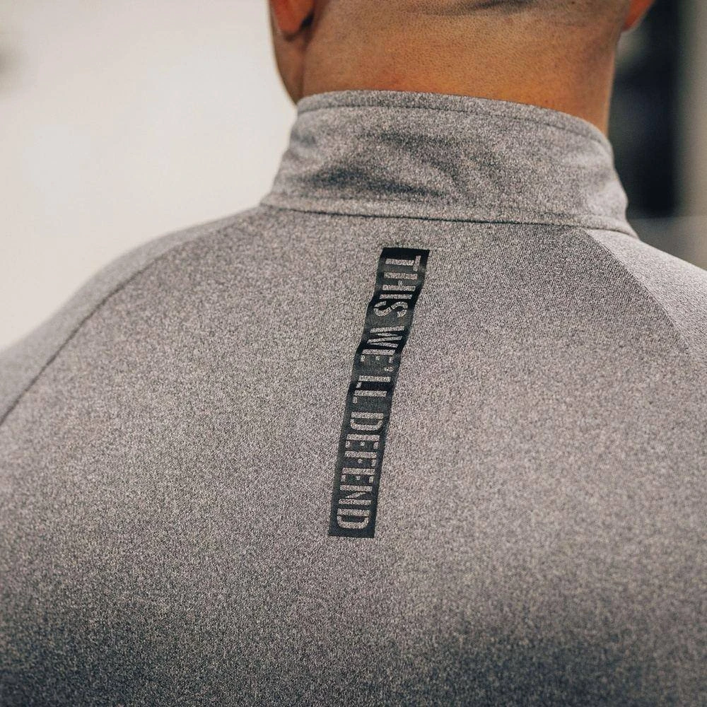 Men's 1/4 Zip - Heather Gray - Image 3