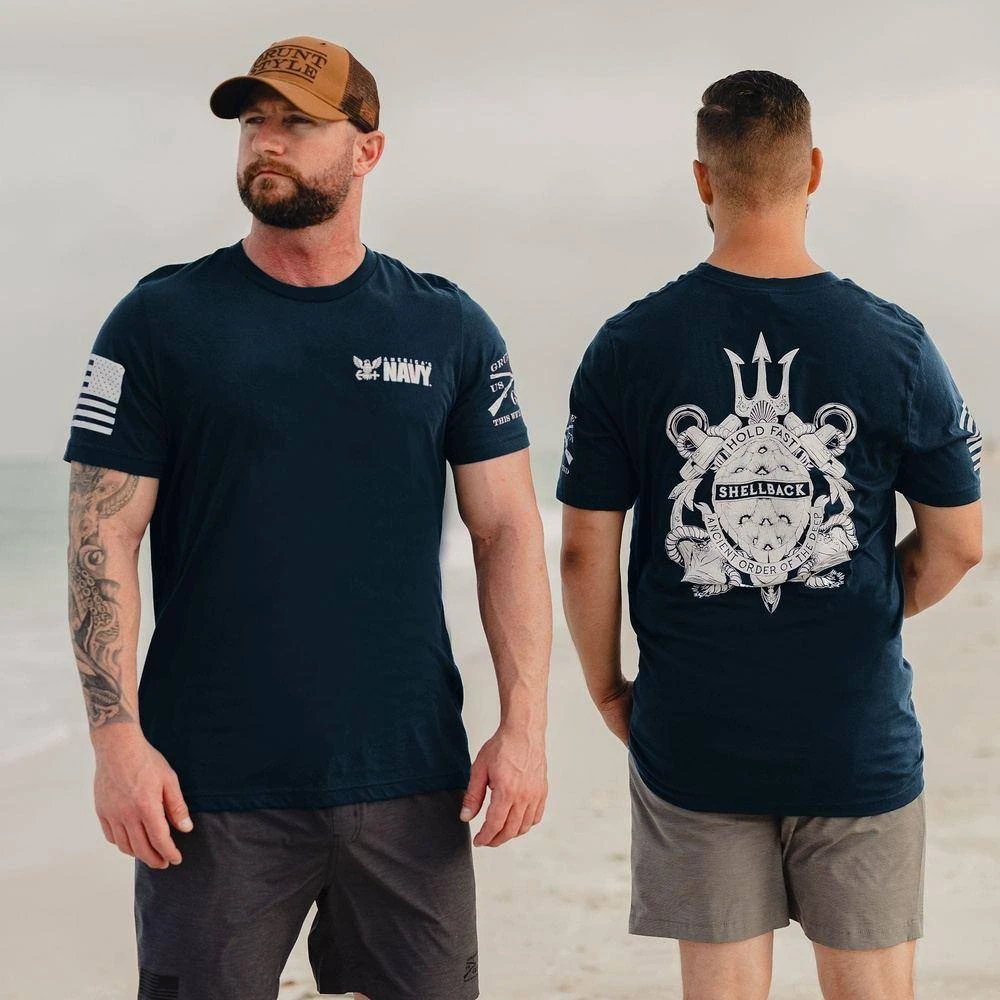 USN - Shellback Seal T-Shirt - Navy - Image 2