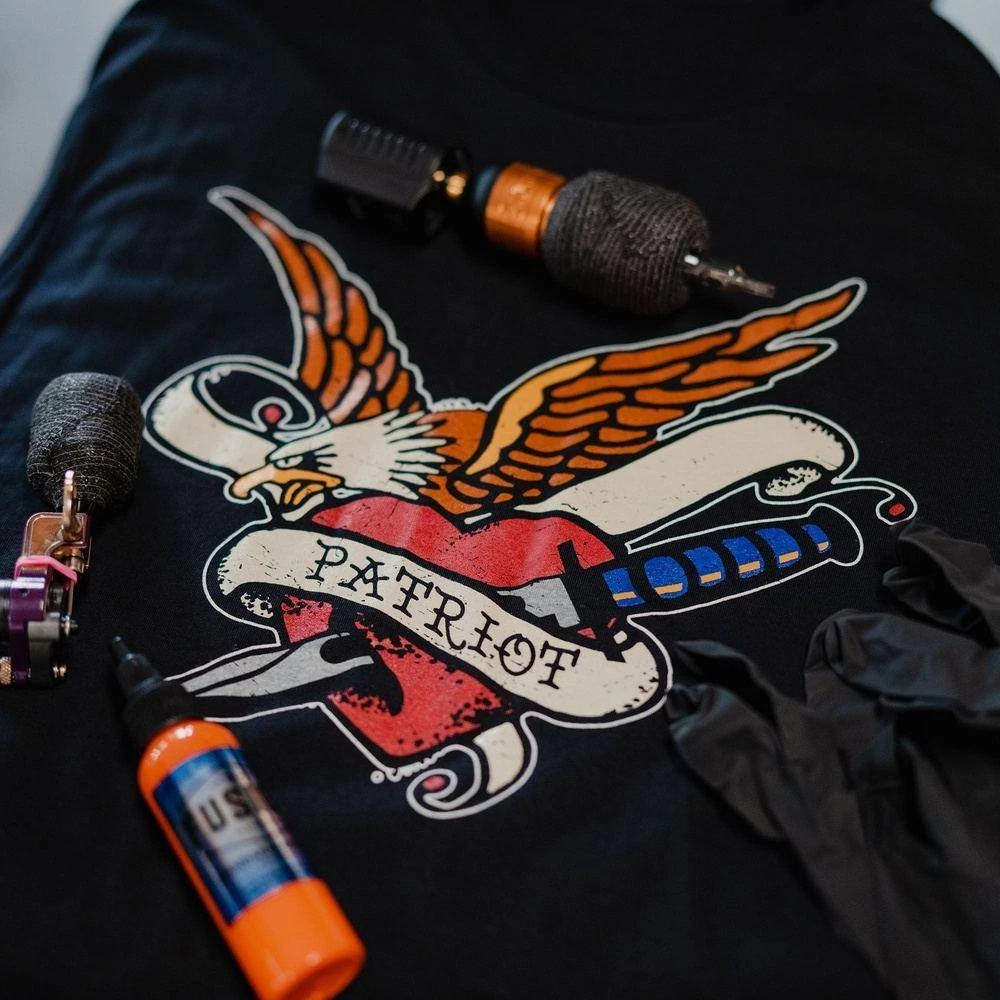 Patriot Ink T-Shirt - Black - Image 6